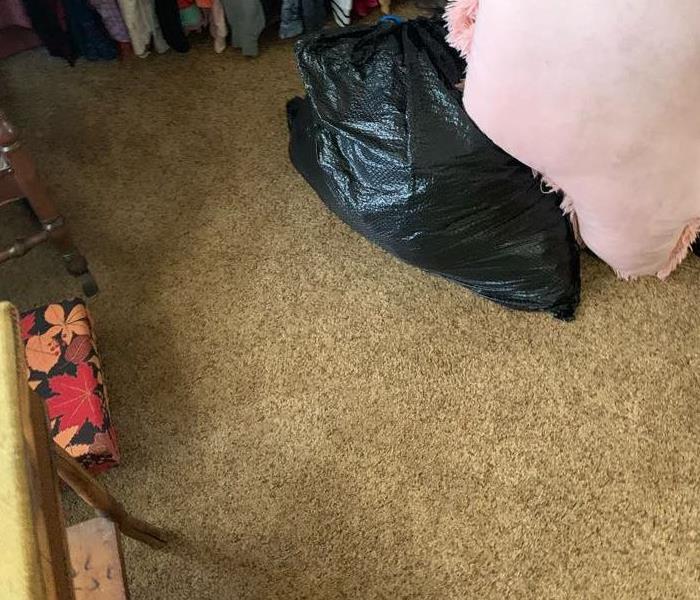 Wet Carpet in Client's Home Caused by Storm