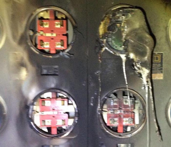 Partially Melted Electrical Panel