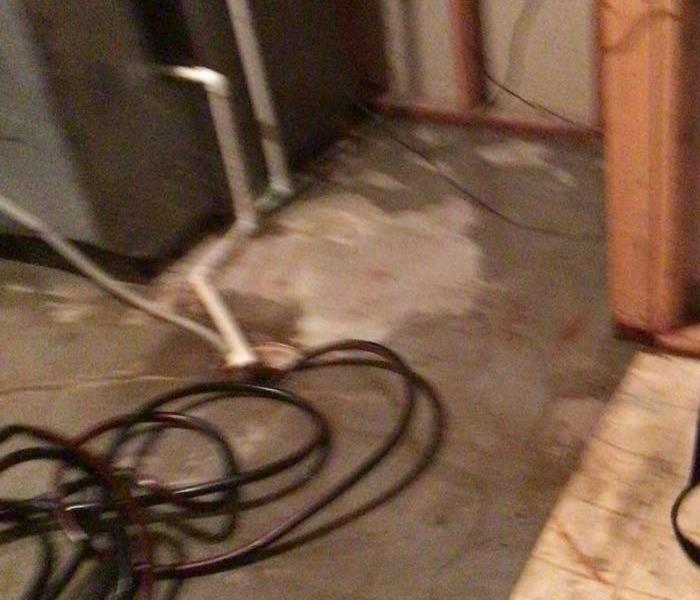 Water on the Ground after Water Heater Blew.